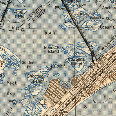 United States Geological Survey Pleasantville, NJ (1943, 62500-Scale) digital map