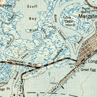 United States Geological Survey Pleasantville, NJ (1948, 62500-Scale) digital map