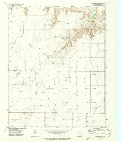 United States Geological Survey Pleasure Pond, TX (1974, 24000-Scale) digital map