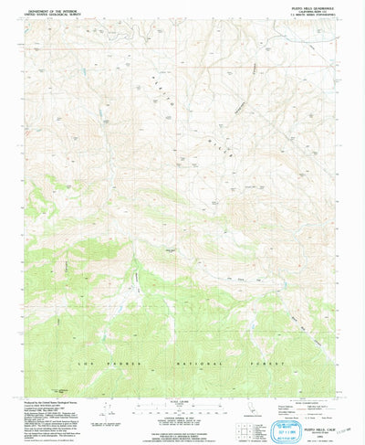 United States Geological Survey Pleito Hills, CA (1991, 24000-Scale) digital map