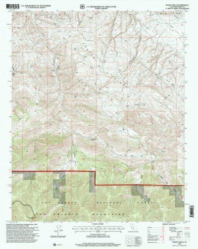 United States Geological Survey Pleito Hills, CA (1995, 24000-Scale) digital map