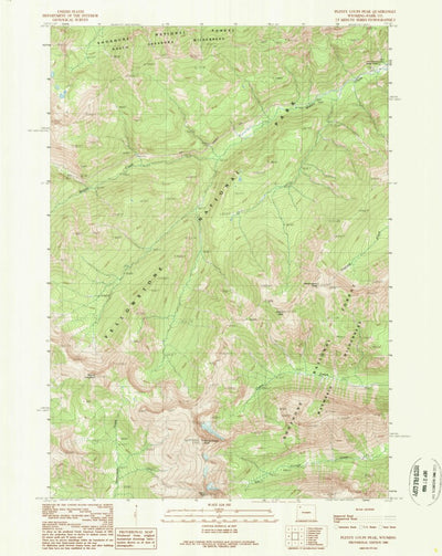United States Geological Survey Plenty Coups Peak, WY (1989, 24000-Scale) digital map