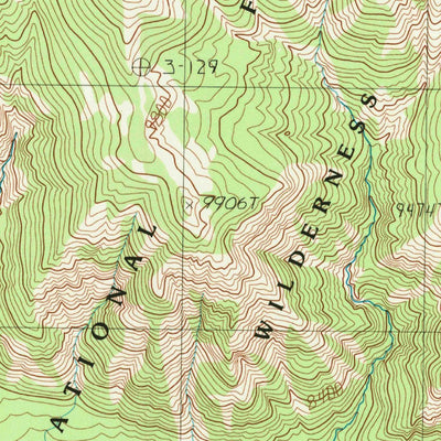 United States Geological Survey Plenty Coups Peak, WY (1989, 24000-Scale) digital map