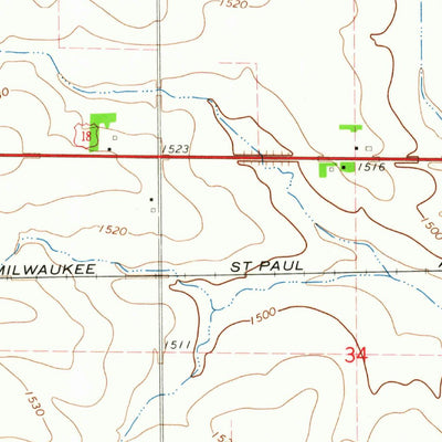 United States Geological Survey Plessis, IA (1964, 24000-Scale) digital map