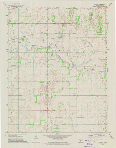 United States Geological Survey Plevna, KS (1971, 24000-Scale) digital map