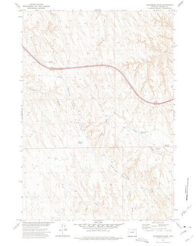 United States Geological Survey Ploessers Draw, WY (1972, 24000-Scale) digital map