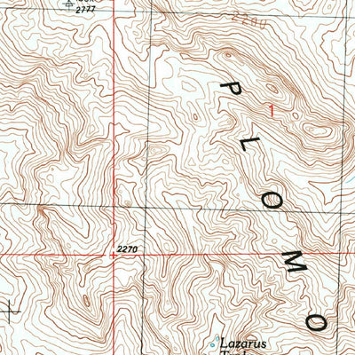 United States Geological Survey Plomosa Pass, AZ (1990, 24000-Scale) digital map