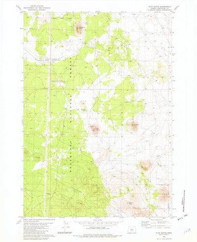 United States Geological Survey Plot Butte, OR (1981, 24000-Scale) digital map
