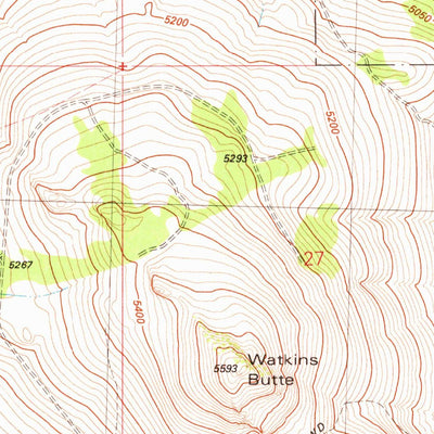 United States Geological Survey Plot Butte, OR (1981, 24000-Scale) digital map