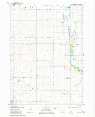 United States Geological Survey Plover, IA (1980, 24000-Scale) digital map
