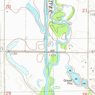 United States Geological Survey Plover, IA (1980, 24000-Scale) digital map