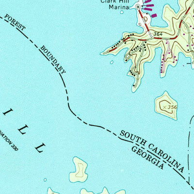 United States Geological Survey Plum Branch, SC-GA (1964, 24000-Scale) digital map