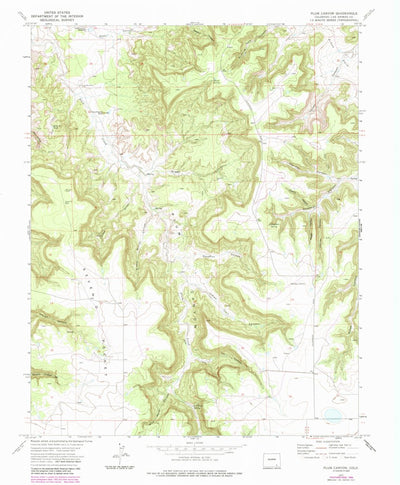 United States Geological Survey Plum Canyon, CO (1972, 24000-Scale) digital map