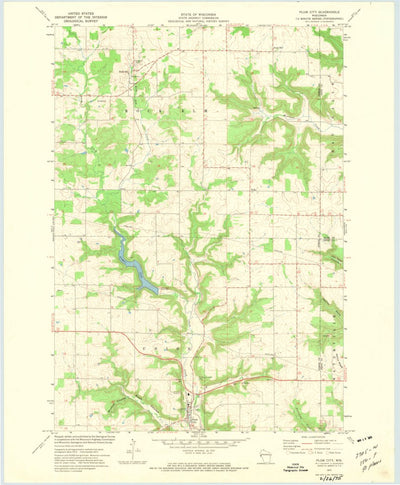 United States Geological Survey Plum City, WI (1972, 24000-Scale) digital map