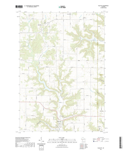 United States Geological Survey Plum City, WI (2022, 24000-Scale) digital map
