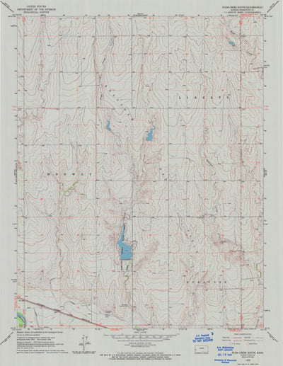 United States Geological Survey Plum Creek South, KS (1966, 24000-Scale) digital map