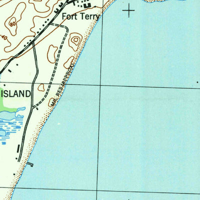 United States Geological Survey Plum Island, NY-CT (1947, 25000-Scale) digital map