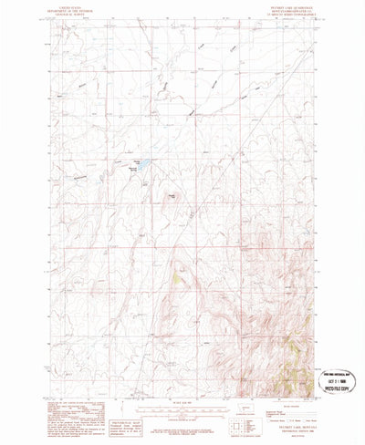 United States Geological Survey Plunket Lake, MT (1986, 24000-Scale) digital map