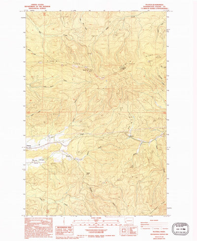 United States Geological Survey Pluvius, WA (1986, 24000-Scale) digital map