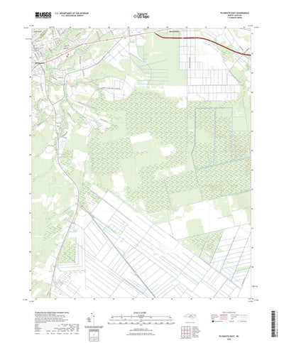 United States Geological Survey Plymouth East, NC (2022, 24000-Scale) digital map