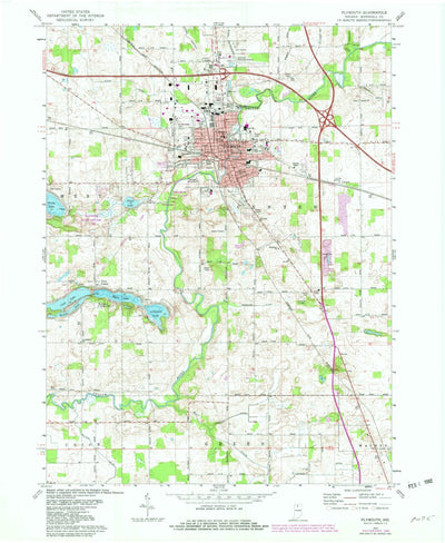 United States Geological Survey Plymouth, IN (1972, 24000-Scale) digital map