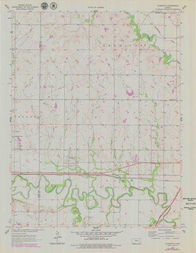 United States Geological Survey Plymouth, KS (1957, 24000-Scale) digital map