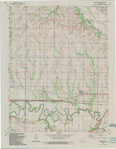 United States Geological Survey Plymouth, KS (1989, 24000-Scale) digital map