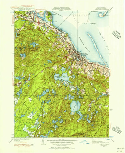 United States Geological Survey Plymouth, MA (1950, 31680-Scale) digital map