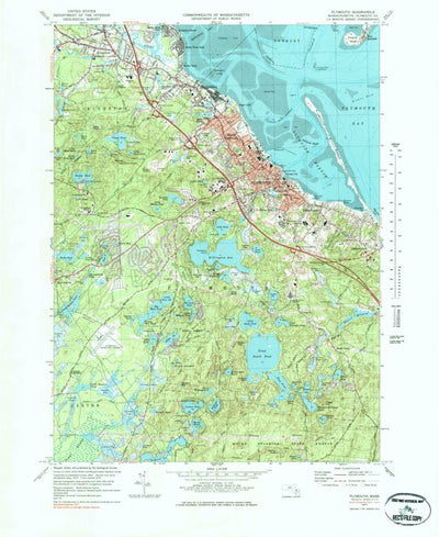 United States Geological Survey Plymouth, MA (1977, 25000-Scale) digital map