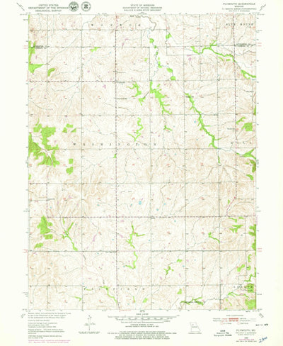 United States Geological Survey Plymouth, MO (1950, 24000-Scale) digital map