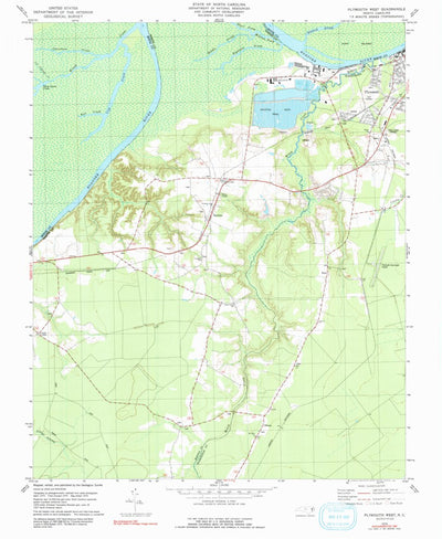 United States Geological Survey Plymouth West, NC (1979, 24000-Scale) digital map