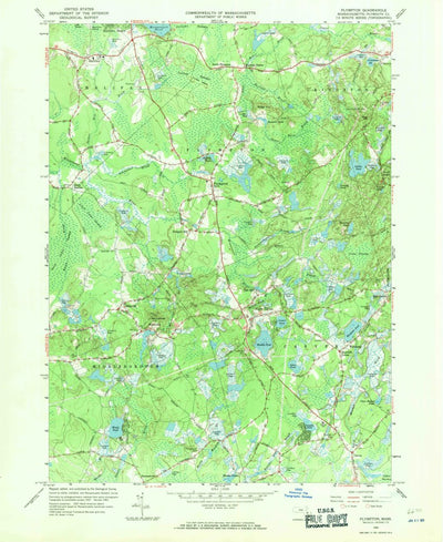 United States Geological Survey Plympton, MA (1962, 24000-Scale) digital map
