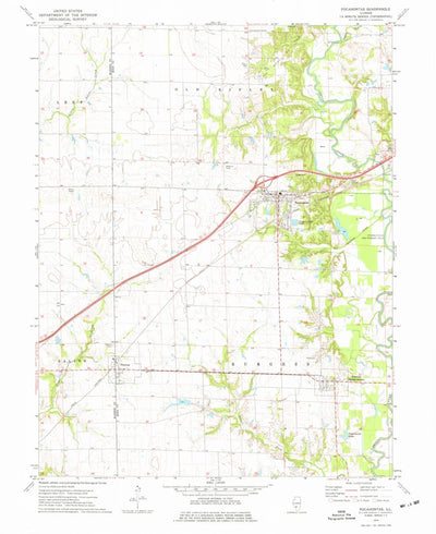United States Geological Survey Pocahontas, IL (1974, 24000-Scale) digital map