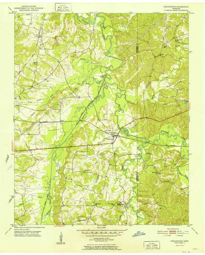 United States Geological Survey Pocahontas, TN (1952, 24000-Scale) digital map