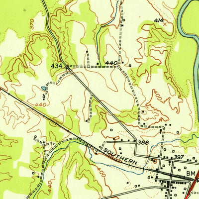 United States Geological Survey Pocahontas, TN (1952, 24000-Scale) digital map