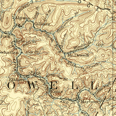 United States Geological Survey Pocahontas, VA-WV (1894, 125000-Scale) digital map