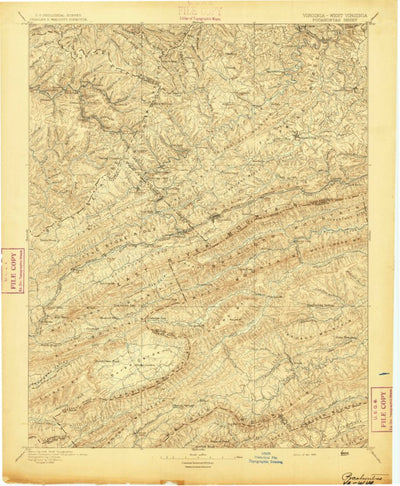 United States Geological Survey Pocahontas, VA-WV (1895, 125000-Scale) digital map