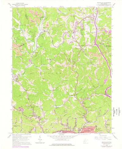 United States Geological Survey Pocatalico, WV (1958, 24000-Scale) digital map