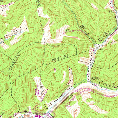 United States Geological Survey Pocatalico, WV (1958, 24000-Scale) digital map