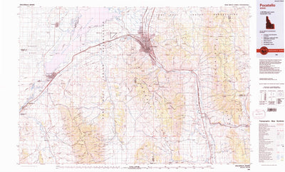 United States Geological Survey Pocatello, ID (1984, 100000-Scale) digital map