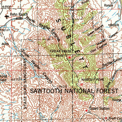 United States Geological Survey Pocatello, ID-UT (1954, 250000-Scale) digital map