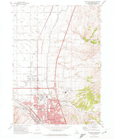 United States Geological Survey Pocatello North, ID (1971, 24000-Scale) digital map