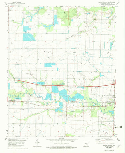 United States Geological Survey Pocket Prairie, AR (1982, 24000-Scale) digital map