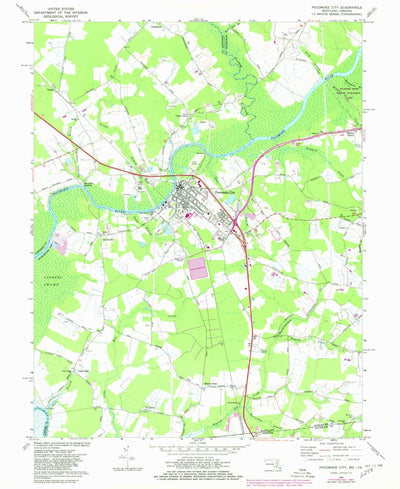United States Geological Survey Pocomoke City, MD-VA (1968, 24000-Scale) digital map