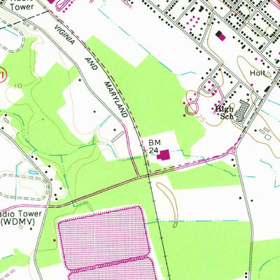 United States Geological Survey Pocomoke City, MD-VA (1968, 24000-Scale) digital map