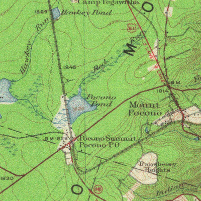 United States Geological Survey Pocono, PA (1921, 62500-Scale) digital map
