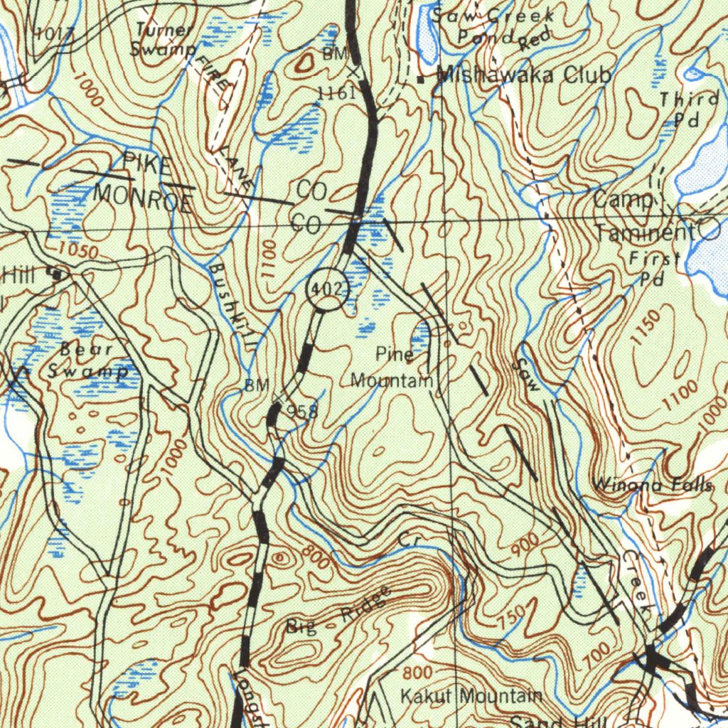 Pocono, PA-NJ (1959, 125000-Scale) Map by United States Geological ...