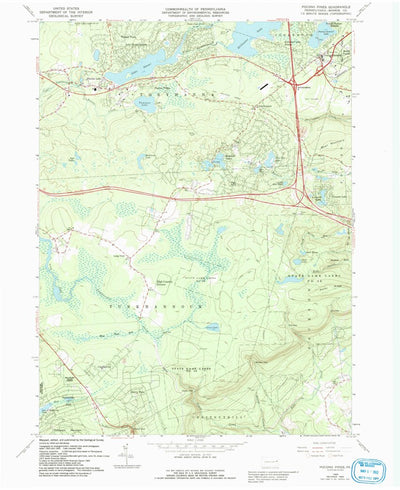 United States Geological Survey Pocono Pines, PA (1966, 24000-Scale) digital map