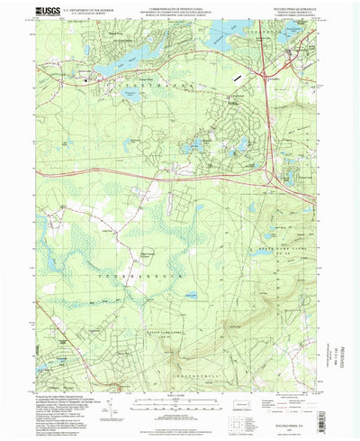 United States Geological Survey Pocono Pines, PA (1997, 24000-Scale) digital map