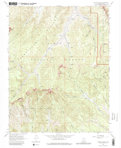 United States Geological Survey Podunk Creek, UT (1966, 24000-Scale) digital map